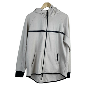 Beige Long Sleeve Hoodie Jacket | Particle Sz L